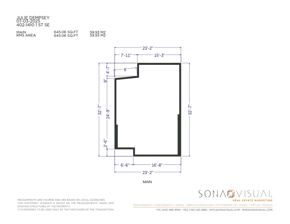 402 1410 1st Street SE Foot Print