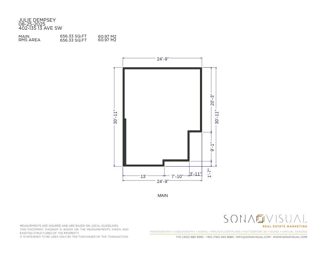 402 135 13 Avenue SW Foot Print