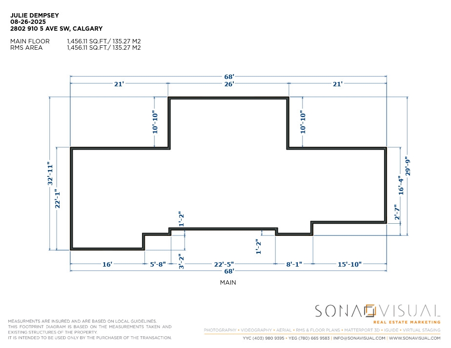 2802 910 5 Avenue SW Foot Print