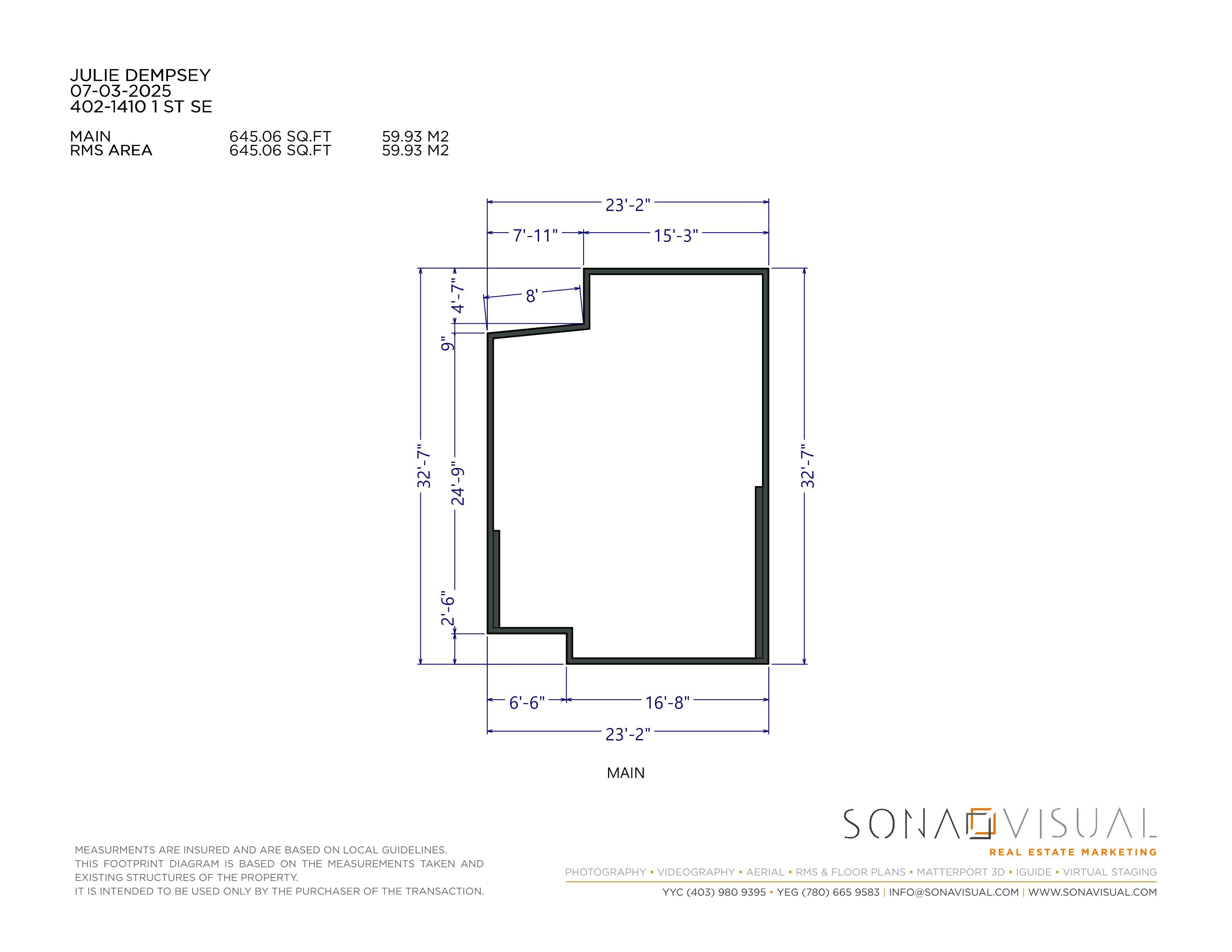 402 1410 1st Street SE Foot Print